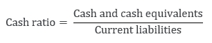 Cash ratio formula