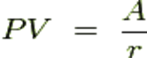 Perpetuity formula