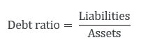 Debt ratio formula