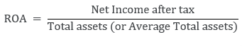 Return on Assets (ROA) formula