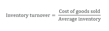 Inventory turnover formula